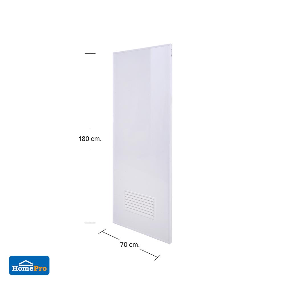 ชุดประตูห้องน้ำพร้อมวงกบ PVC AZLE AZ-P2 เกล็ดล่าง UV 70X180 ซม. สีขาว