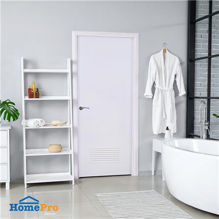 ชุดประตูห้องน้ำพร้อมวงกบ PVC AZLE AZ-P2 เกล็ดล่าง UV 70X180 ซม. สีขาว_3