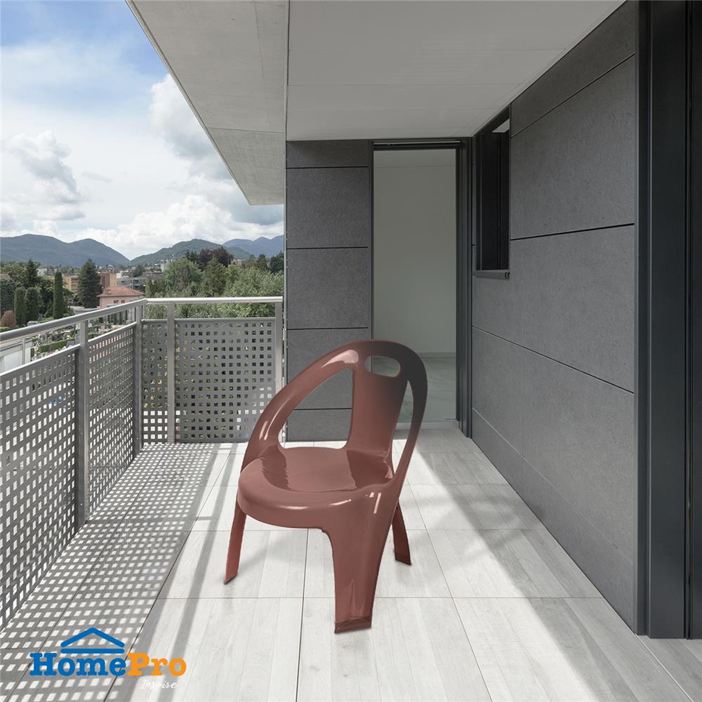 เก้าอี้พลาสติก ME LIVING COSMOS สีน้ำตาล