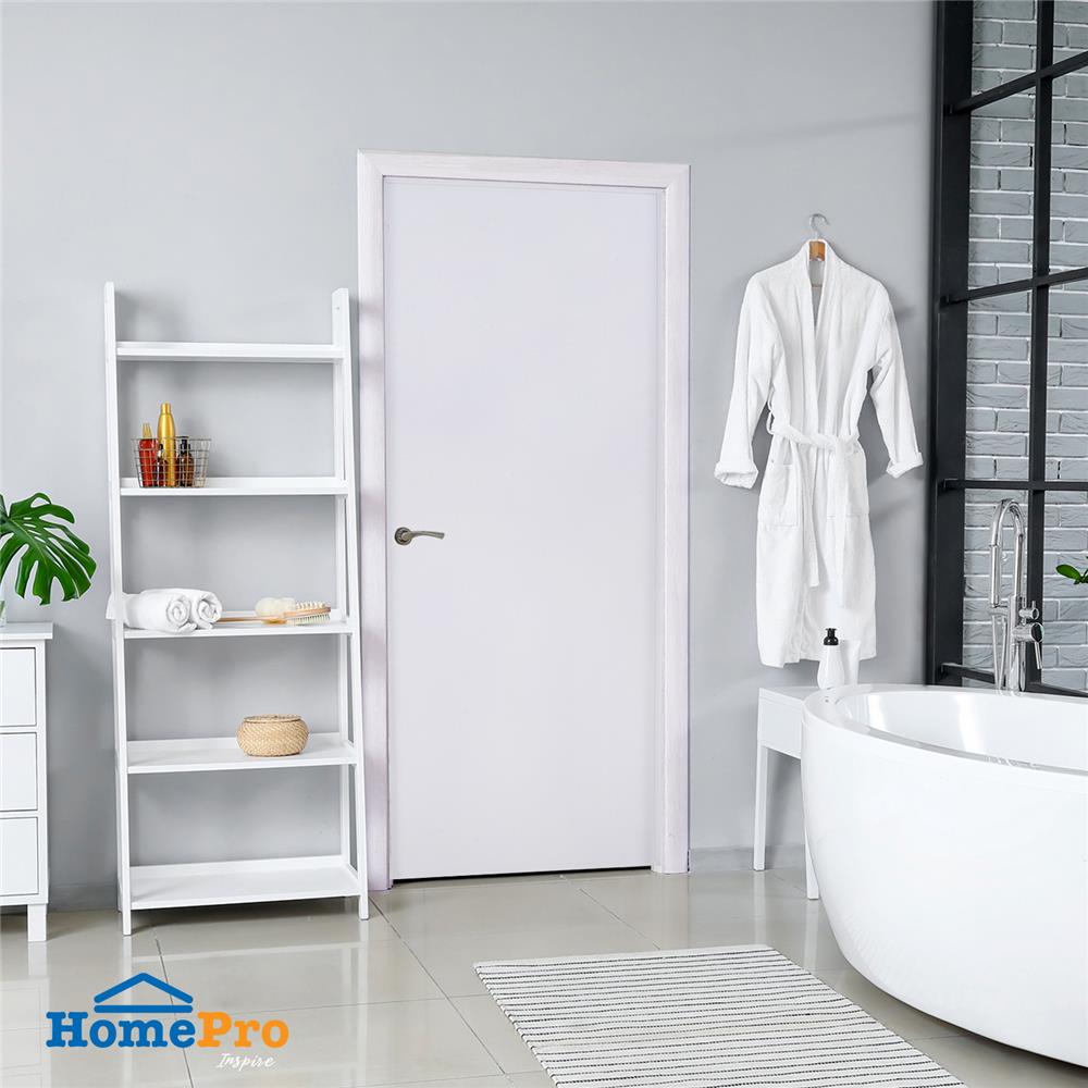 ชุดประตูห้องน้ำพร้อมวงกบ PVC AZLE AZ-P1 UV 70X180 ซม. สีขาว