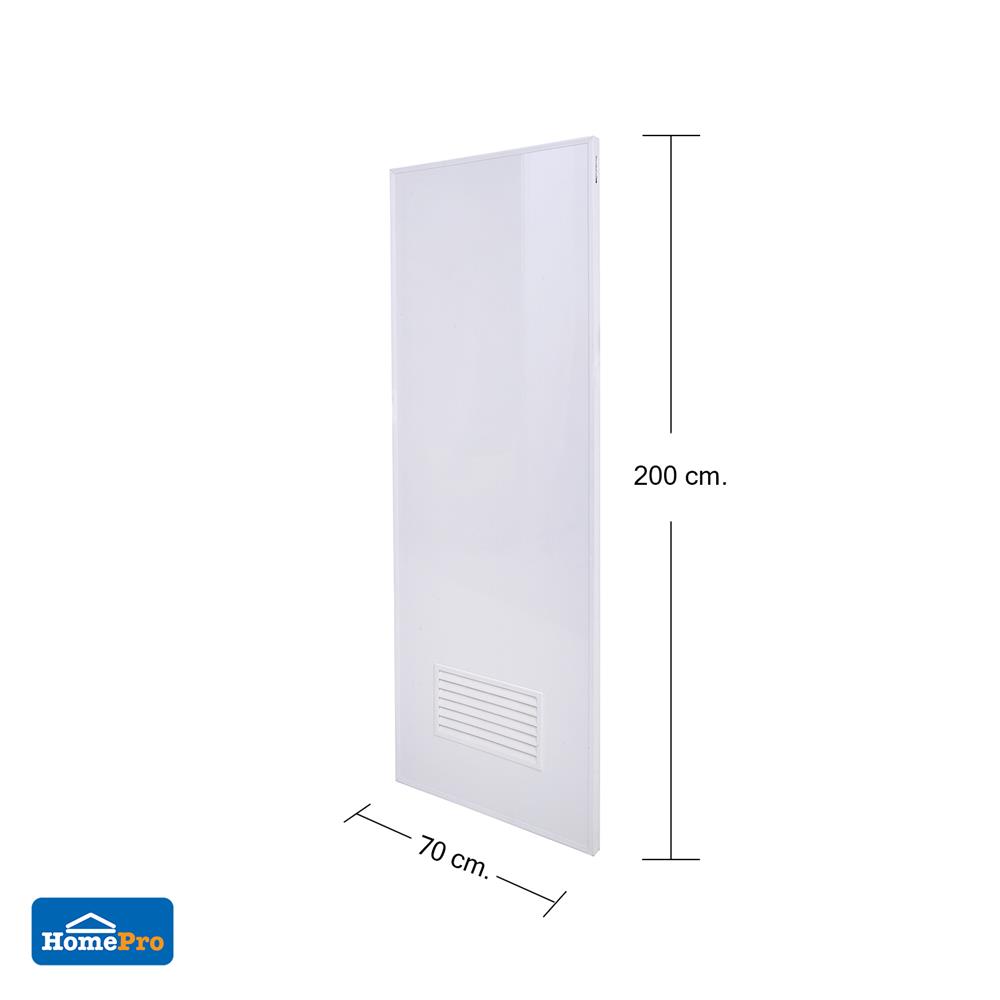 ชุดประตูห้องน้ำพร้อมวงกบ PVC AZLE AZ-P2 เกล็ดล่าง UV 70X200 ซม. สีขาว