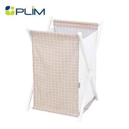 ถังผ้าเหลี่ยมขาไขว้ PLIM SAND สีเบจ_0