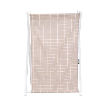 ถังผ้าเหลี่ยมขาไขว้ PLIM SAND สีเบจ_2