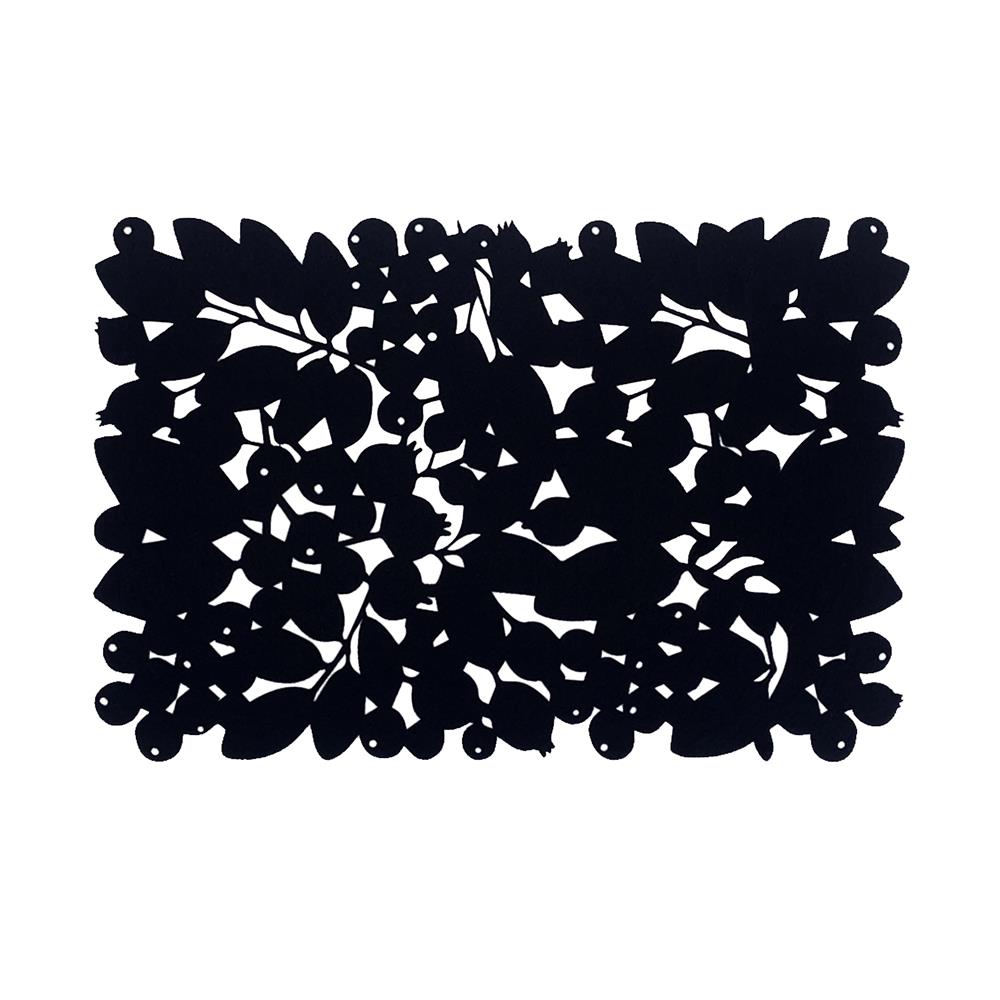 แผ่นรองจานสักหลาด KECH FELT NATURE สีดำ