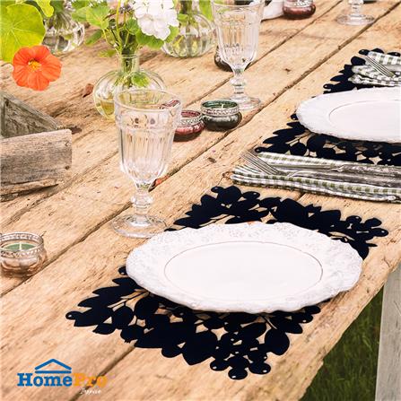 แผ่นรองจานสักหลาด KECH FELT NATURE สีดำ_3