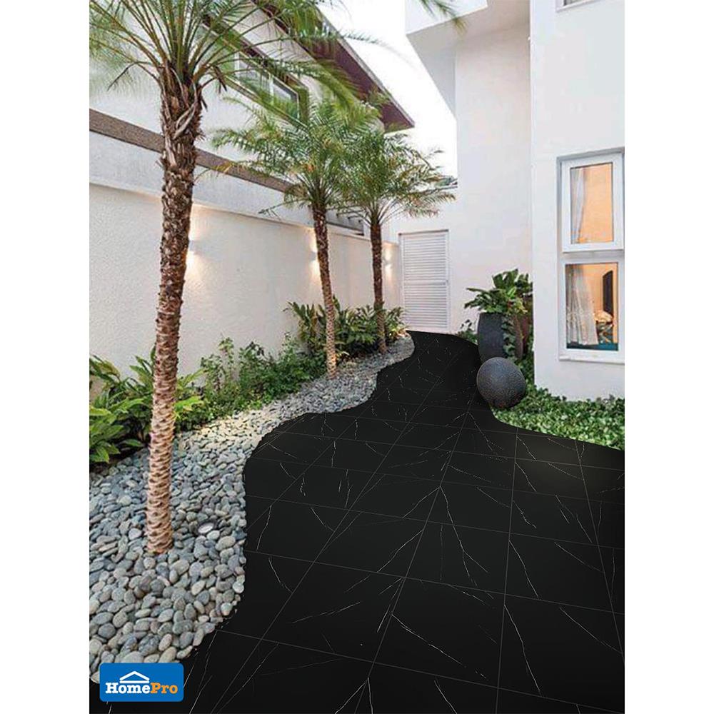 กระเบื้องพื้น 40x40 ซม. CERGRES ซาโต้ ดำ A 0.96 ตร.ม.