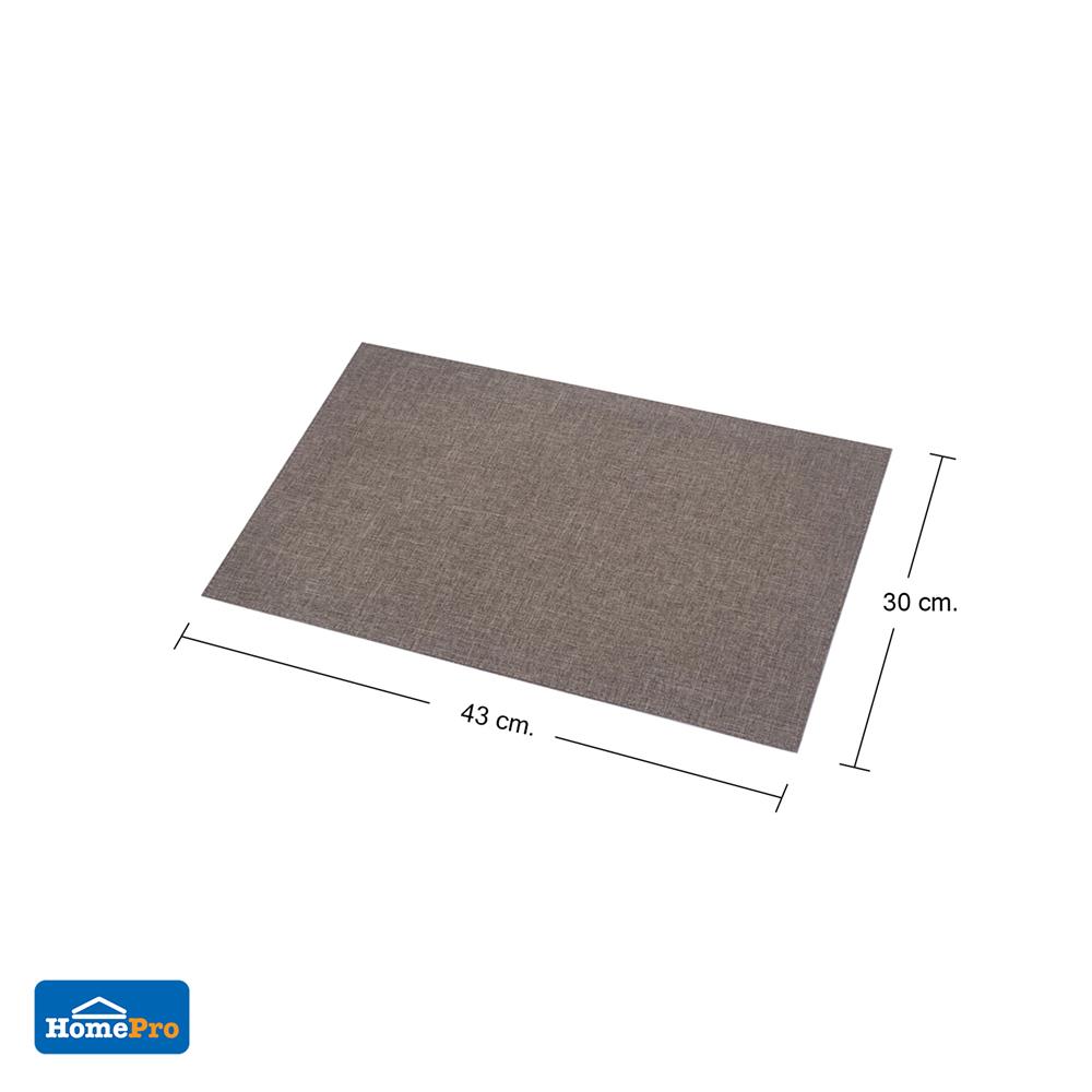 แผ่นรองจาน PET KECH RECYCLE สีเทาอ่อน