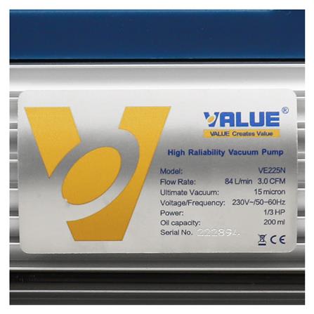 เครื่องแวคคั่ม VALUE VE225N 2.5CFM 70 ลิตร/นาที DUAL_4
