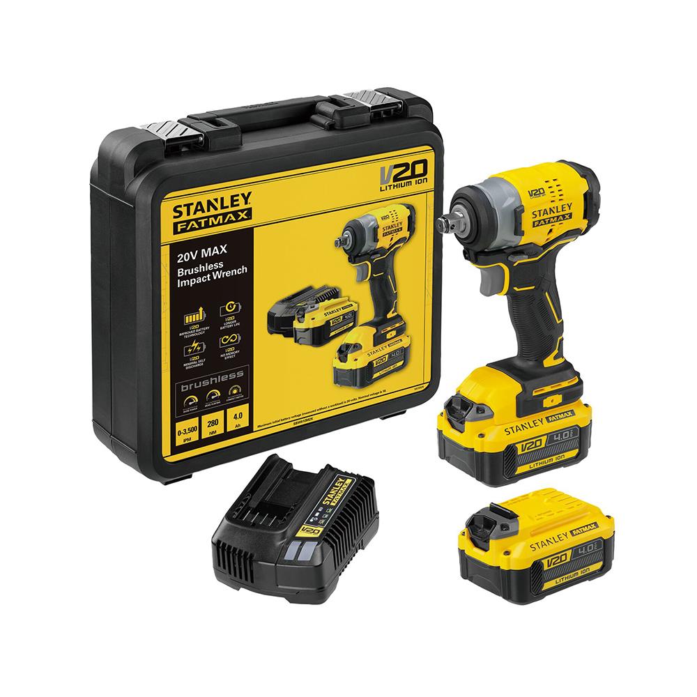บล็อกกระแทกไร้สาย (พร้อมแบตเตอรี่) STANLEY SBW910M1K-B1 20 โวลต์