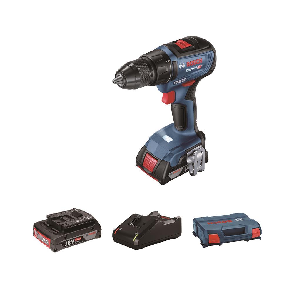 สว่านไร้สาย (พร้อมแบตเตอรี่) BOSCH GSR 18V-50 18 โวลต์