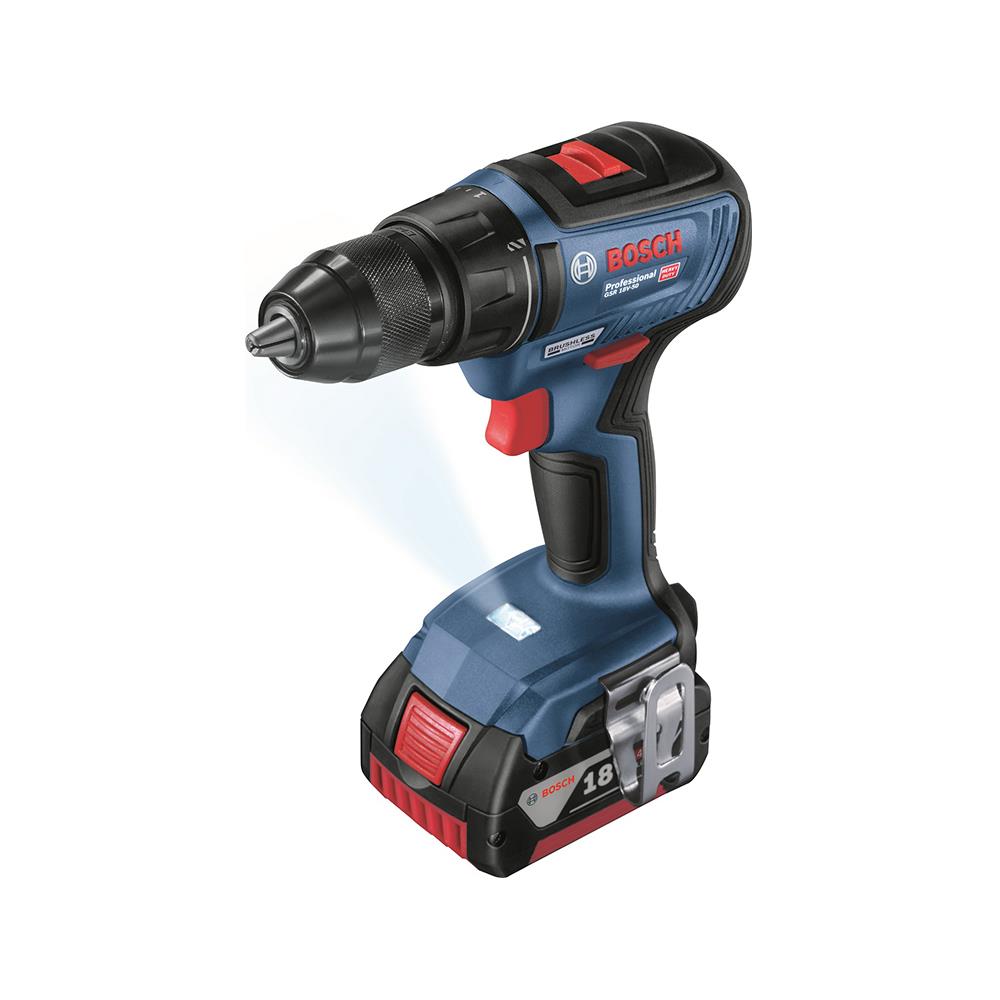 สว่านไร้สาย (พร้อมแบตเตอรี่) BOSCH GSR 18V-50 18 โวลต์