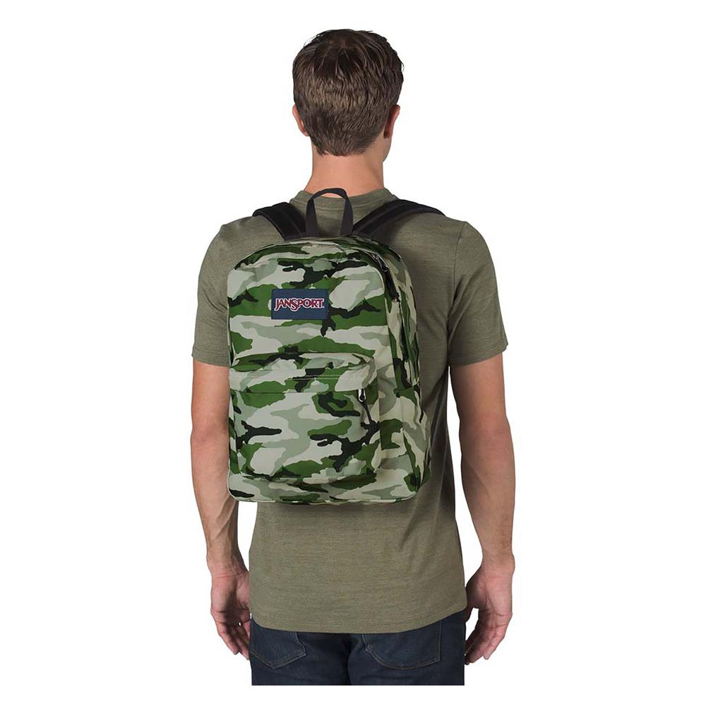 กระเป๋าเป้สะพายหลังหลากสี JANSPORT JS0A4QUT77R สีเขียวทหาร