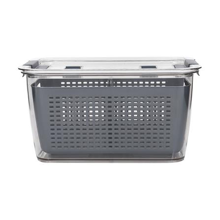 กล่องจัดเก็บในตู้เย็น พร้อมตะกร้าและชั้นแบ่ง 18.5x29x15 ซม. KECH CHILL_2