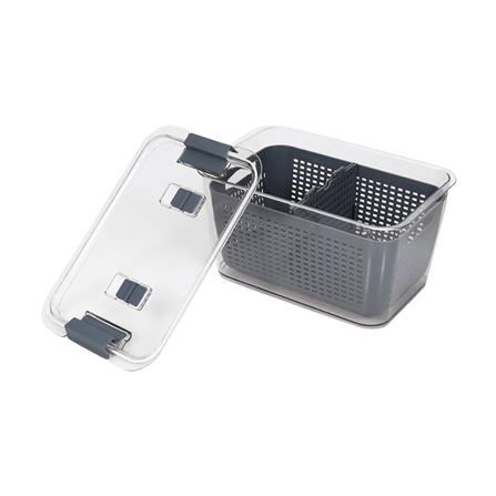 กล่องจัดเก็บในตู้เย็น พร้อมตะกร้าและชั้นแบ่ง 18.5x29x15 ซม. KECH CHILL_3