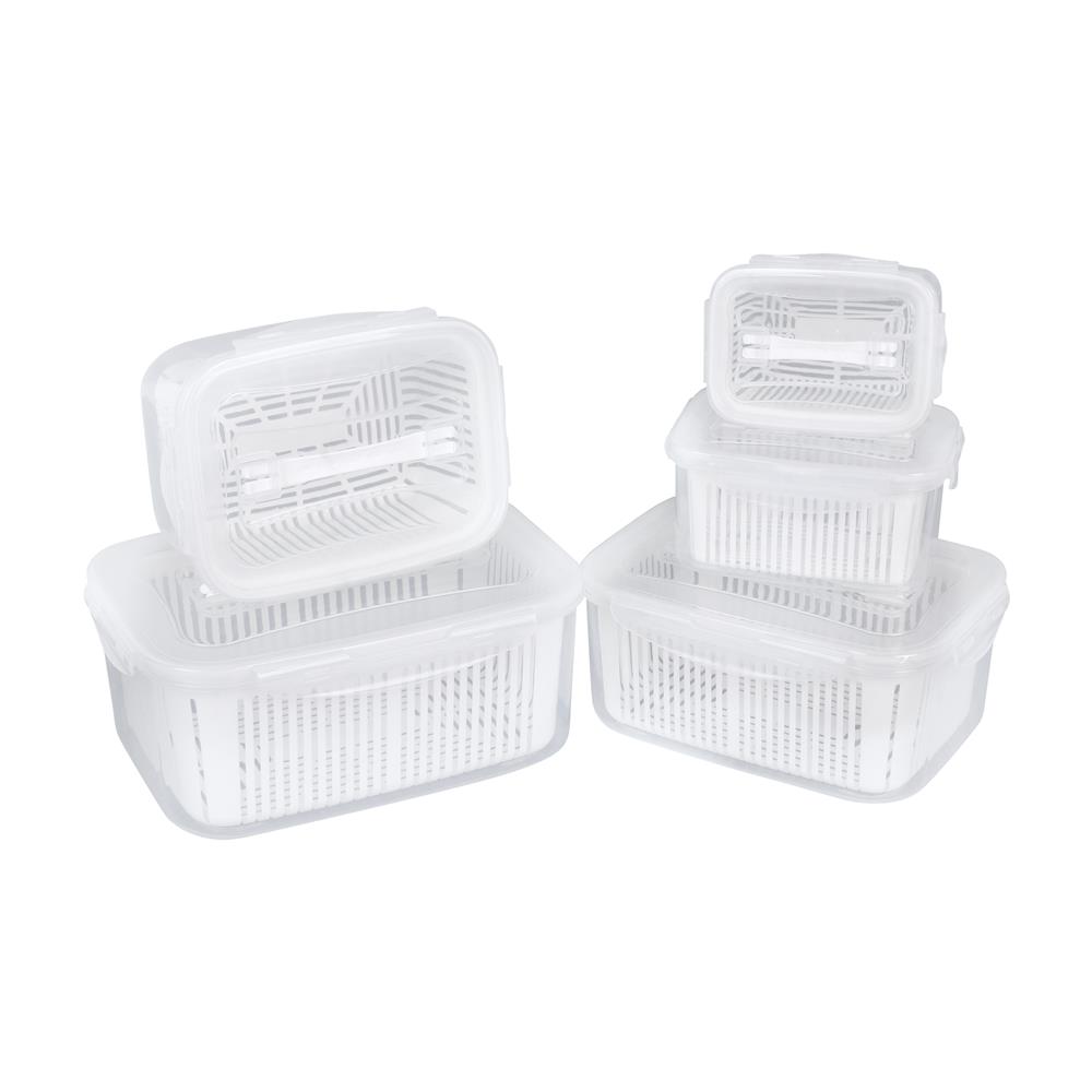 ชุดกล่องจัดเก็บในตู้เย็น 5 กล่อง KECH WINTRY สีขาว