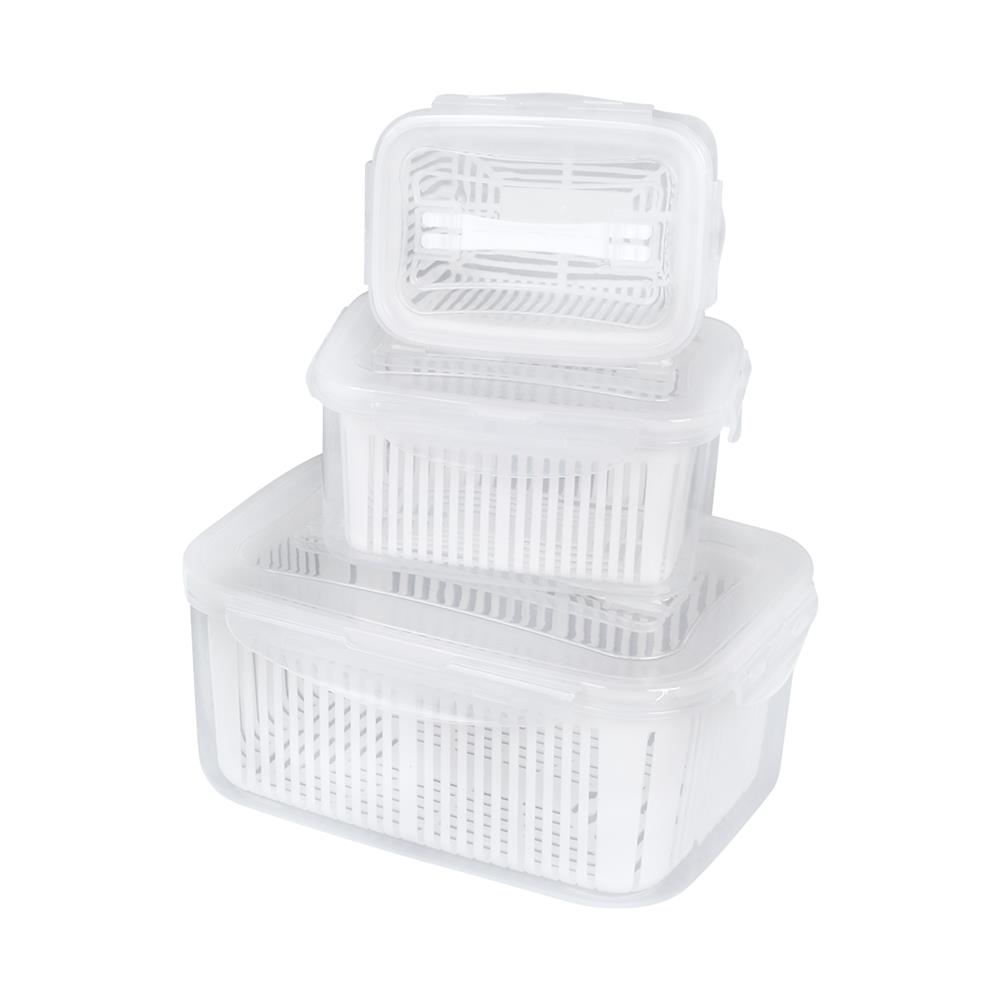 ชุดกล่องจัดเก็บในตู้เย็น 5 กล่อง KECH WINTRY สีขาว