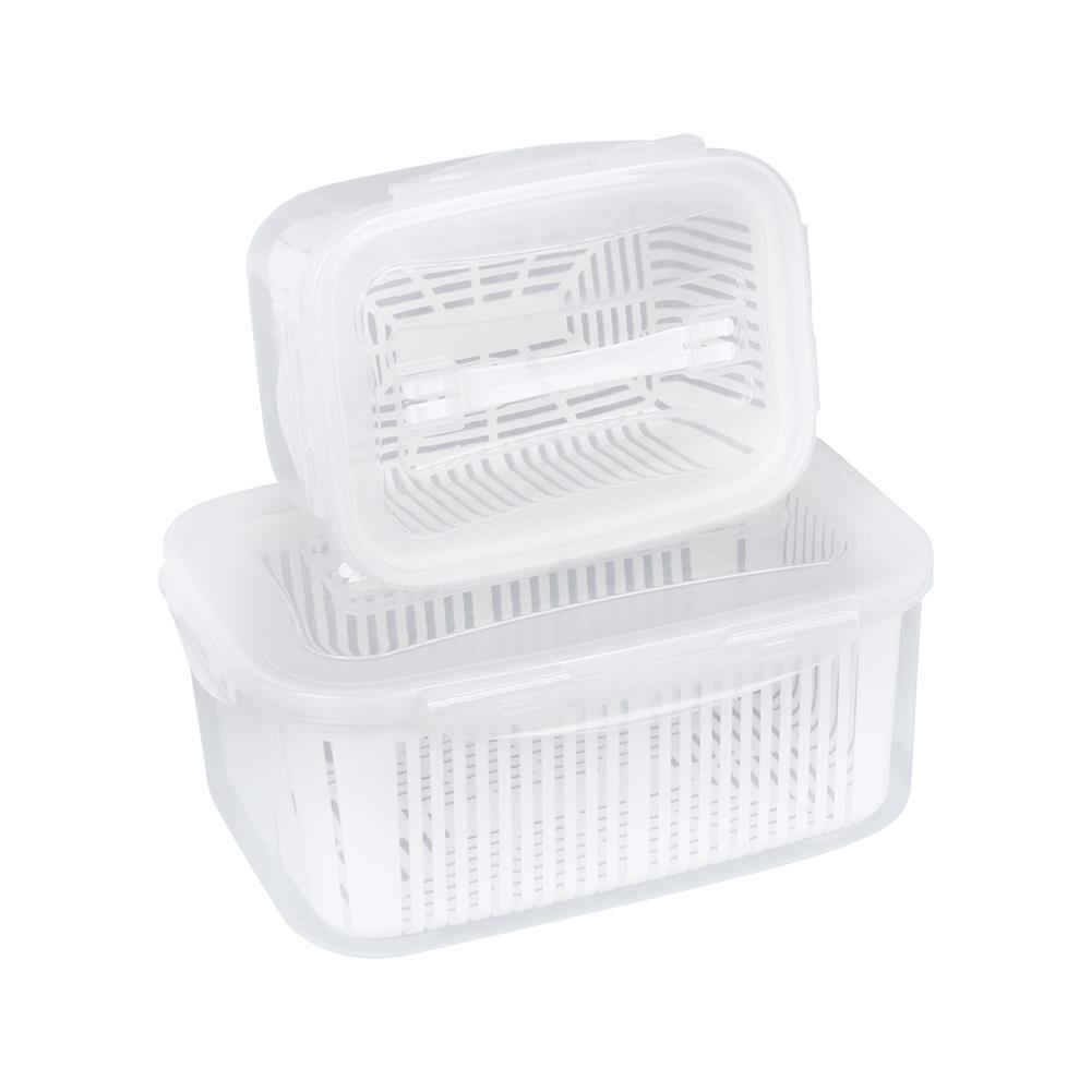 ชุดกล่องจัดเก็บในตู้เย็น 5 กล่อง KECH WINTRY สีขาว