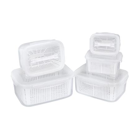 ชุดกล่องจัดเก็บในตู้เย็น 5 กล่อง KECH WINTRY สีขาว_0