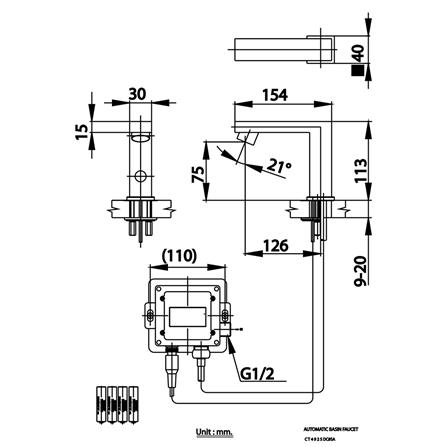ก๊อกอ่างล้างหน้าอัตโนมัติ COTTO CT4925DCSA สเตนเลส_1