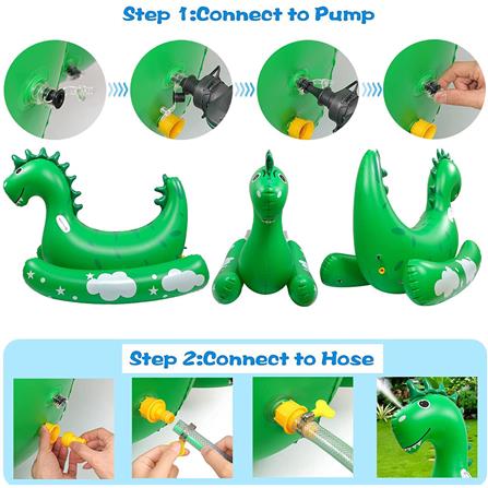 แพยางพ่นน้ำ FLOAT ME SUMMER ไดโนเสาร์ สีเขียว_4