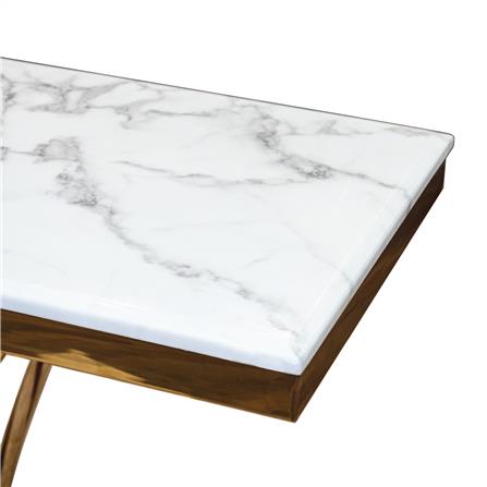 โต๊ะคอนโซล HS FURNITURE MALL EVELYN สีขาว/ทอง_1