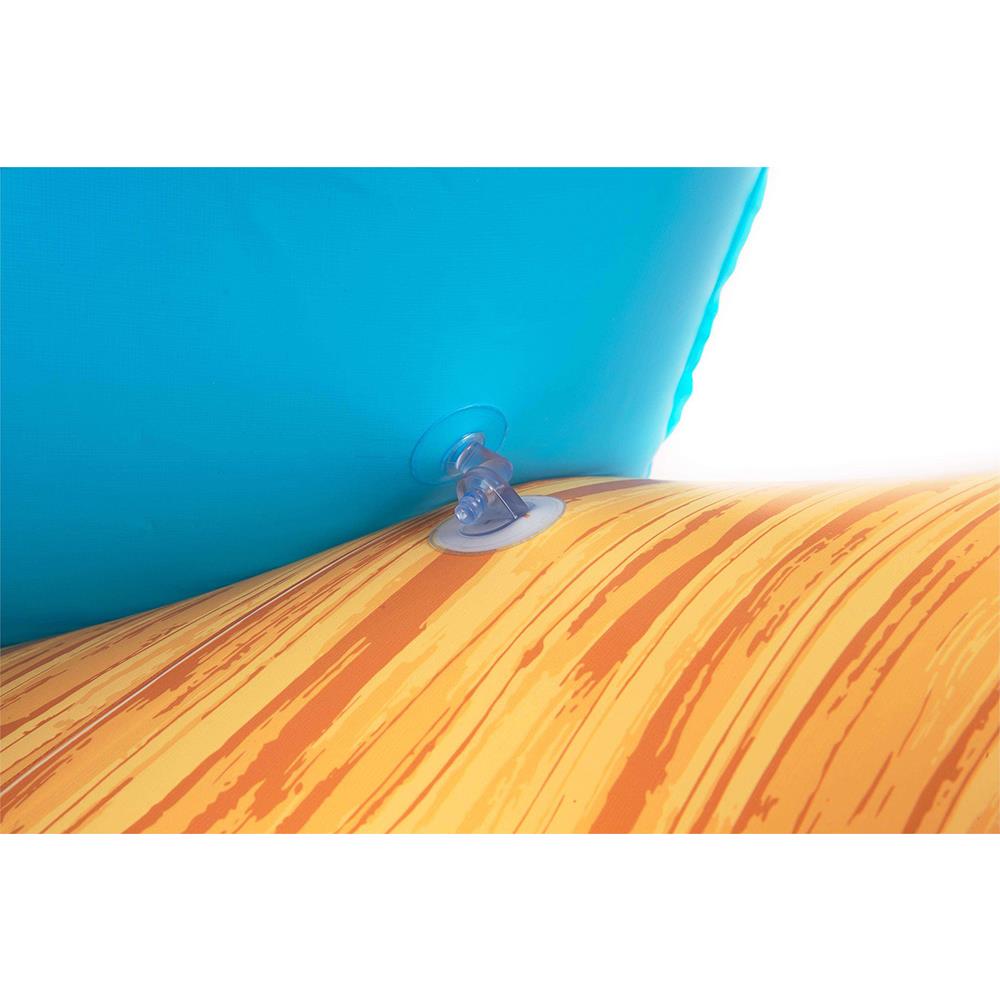 แพยางพร้อมถังแช่น้ำแข็ง FLOAT ME SUMMER ลายไม้ สีขาว