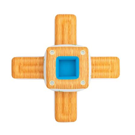 แพยางพร้อมถังแช่น้ำแข็ง FLOAT ME SUMMER ลายไม้ สีขาว_4