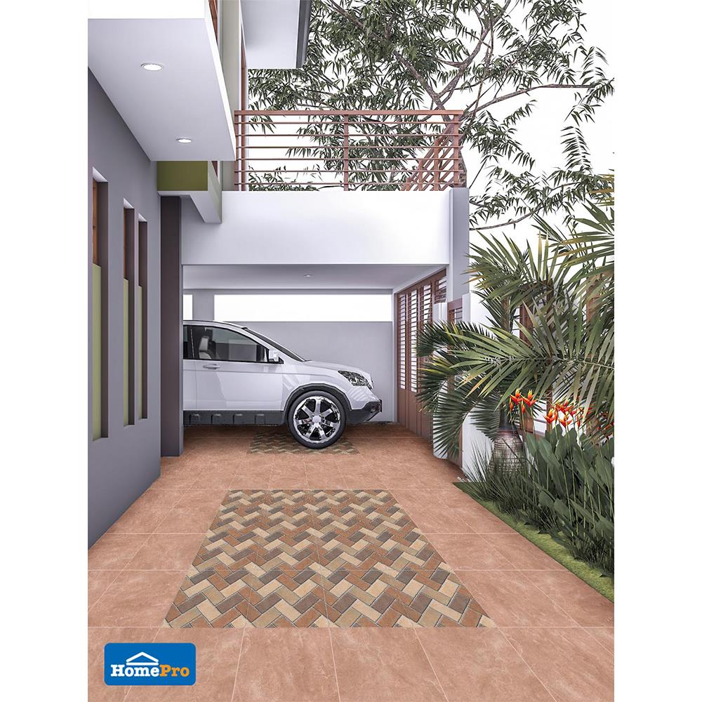 กระเบื้องพื้น 16x16 นิ้ว TARA เททริส สโตน น้ำตาล PM 0.96 ตร.ม.