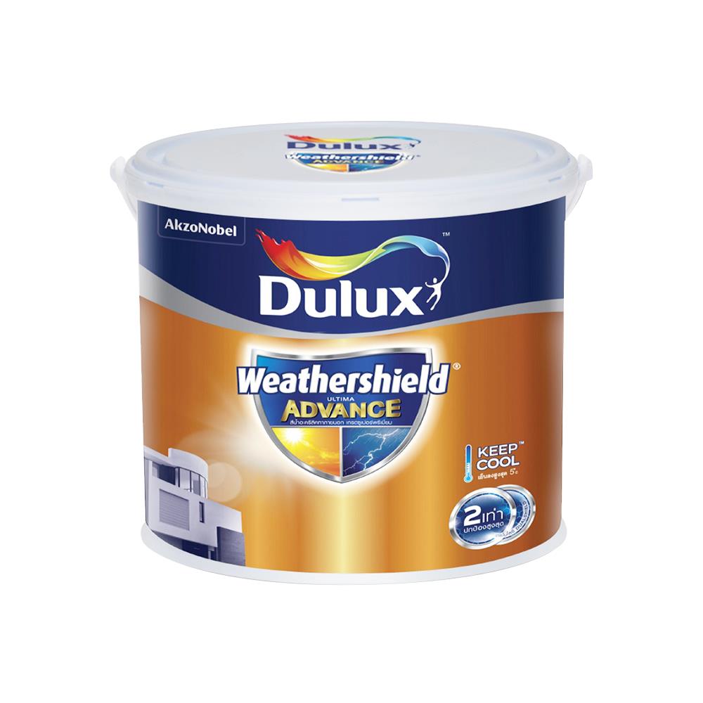 สีน้ำทาภายนอก ชนิดกึ่งเงา DULUX WEATHERSHIELD ULTIMA ADVANCE BASE D สีขาว 1 แกลลอน