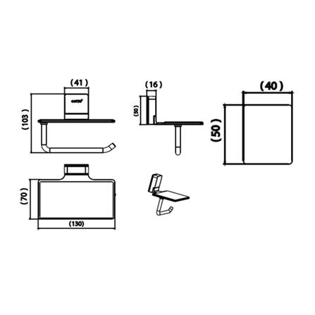 ที่ใส่กระดาษ COTTO CT0315(HM) สีโครม_2