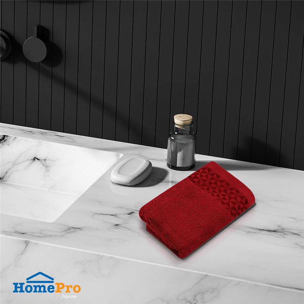 ผ้าขนหนู HOME LIVING STYLE MORGAN 16X32 นิ้ว สี MAROON