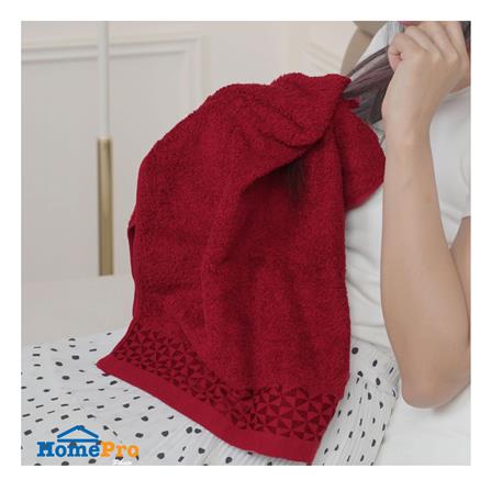 ผ้าขนหนู HOME LIVING STYLE MORGAN 16X32 นิ้ว สี MAROON_8