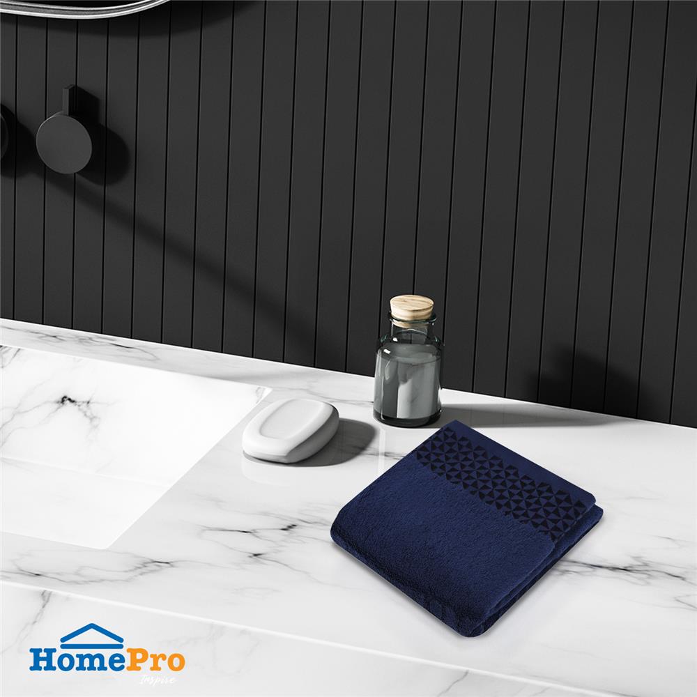 ผ้าขนหนู HOME LIVING STYLE MORGAN 30X60 นิ้ว สีน้ำเงินเข้ม