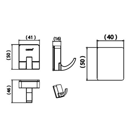 ขอแขวนผ้า COTTO CT0312(HM) สีโครม_2