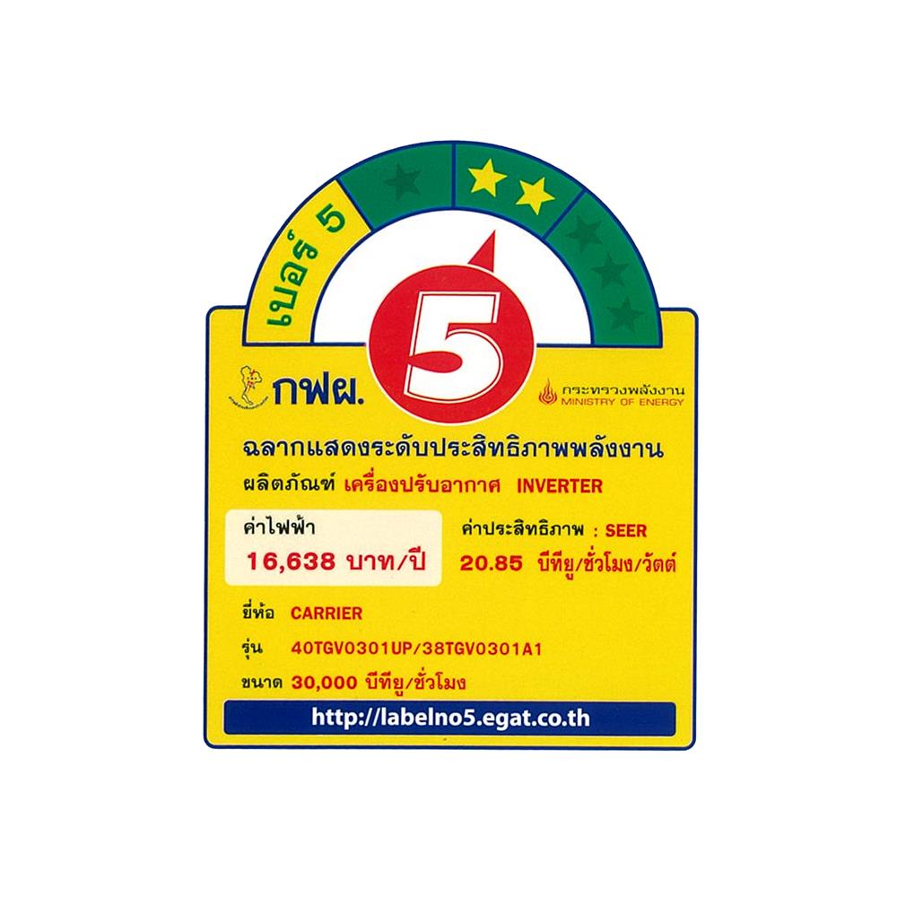 แอร์เพดาน CARRIER 40TGV0301UP/38TGV0301A1 30000 บีทียู 220V อินเวอร์เตอร์