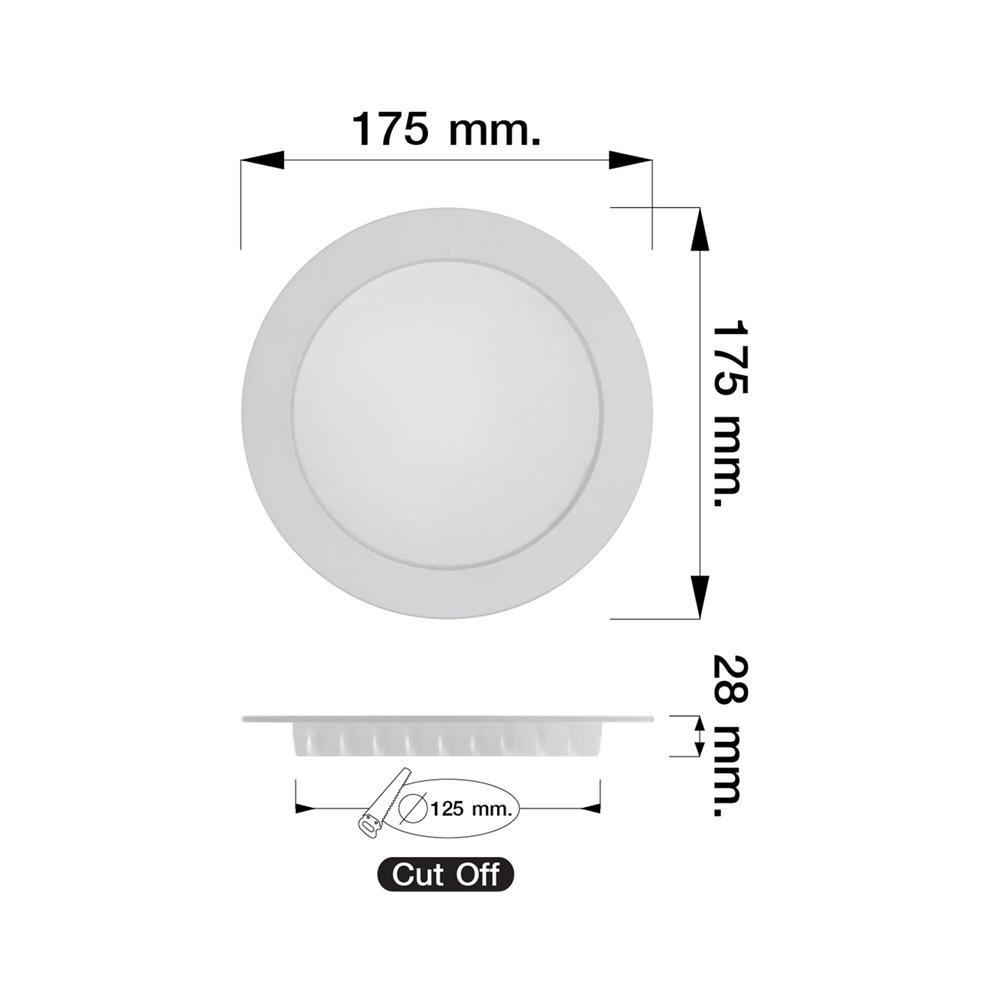 ดาวน์ไลท์ LED NAGAS DWL ALMA VRIO 6 นิ้ว 20 วัตต์ DAYLIGHT สีขาว