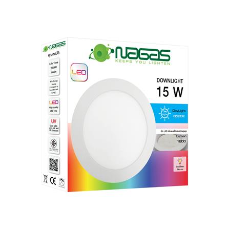 ดาวน์ไลท์ LED NAGAS DWL ALMA VRIO 5.8 นิ้ว 15 วัตต์ DAYLIGHT สีขาว_4