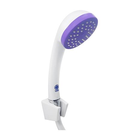 ชุดฝักบัวสายอ่อน 1 ระดับ HOEN รุ่น Home-8221 สีขาว-ม่วง