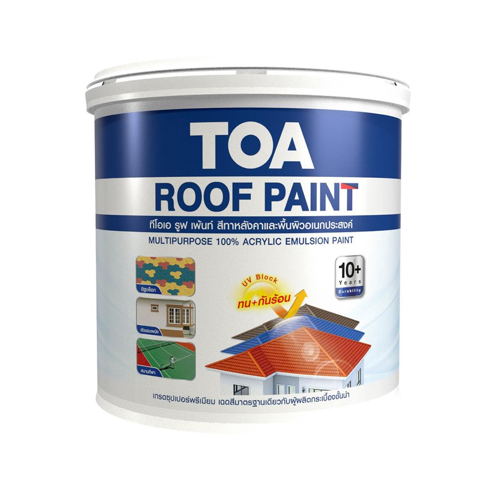 สีทาหลังคา TOA ROOF PAINT R800 สีดำ 1 แกลลอน