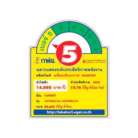 แอร์ผนัง CARRIER 42TVDA024/38TVDA024 20400 บีทียู อินเวอร์เตอร์_3
