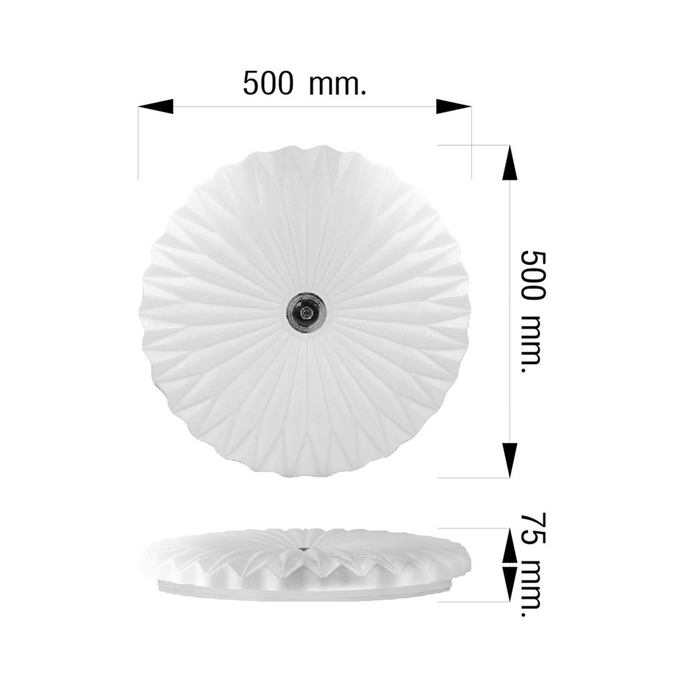 ไฟเพดาน LED NAGAS FIOLAR R02 REMOTE 20 นิ้ว 47 วัตต์ DAYLIGHT/COOL WHITE/WARM WHITE สีขาว