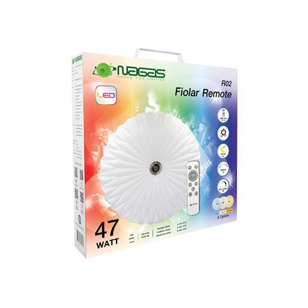 ไฟเพดาน LED NAGAS FIOLAR R02 REMOTE 20 นิ้ว 47 วัตต์ DAYLIGHT/COOL WHITE/WARM WHITE สีขาว_4
