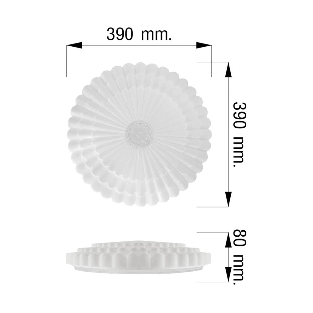 ไฟเพดาน LED NAGAS FIOLAR S04 15 นิ้ว 36 วัตต์ DAYLIGHT/COOL WHITE/WARM WHITE สีขาว