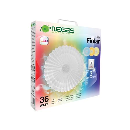 ไฟเพดาน LED NAGAS FIOLAR S04 15 นิ้ว 36 วัตต์ DAYLIGHT/COOL WHITE/WARM WHITE สีขาว_4