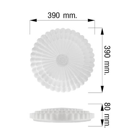 ไฟเพดาน LED NAGAS FIOLAR S04 15 นิ้ว 36 วัตต์ DAYLIGHT/COOL WHITE/WARM WHITE สีขาว_6