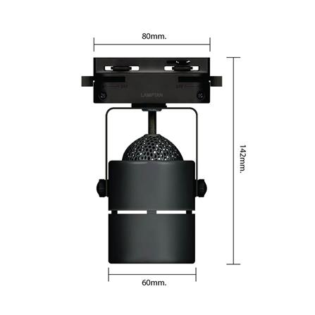 แทรคไลท์ LED LAMPTAN CROP 5 วัตต์ WARM WHITE สีดำ_6