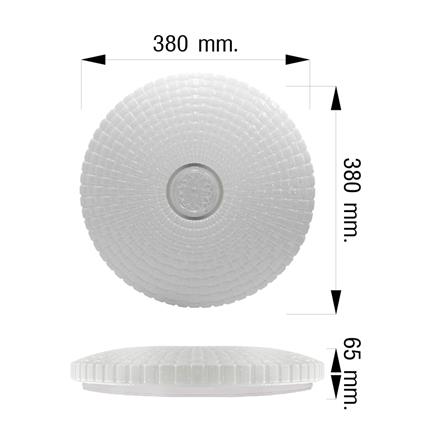 ไฟเพดาน LED NAGAS FIOLAR S02 15 นิ้ว 36 วัตต์ DAYLIGHT/COOL WHITE/WARM WHITE สีขาว_6