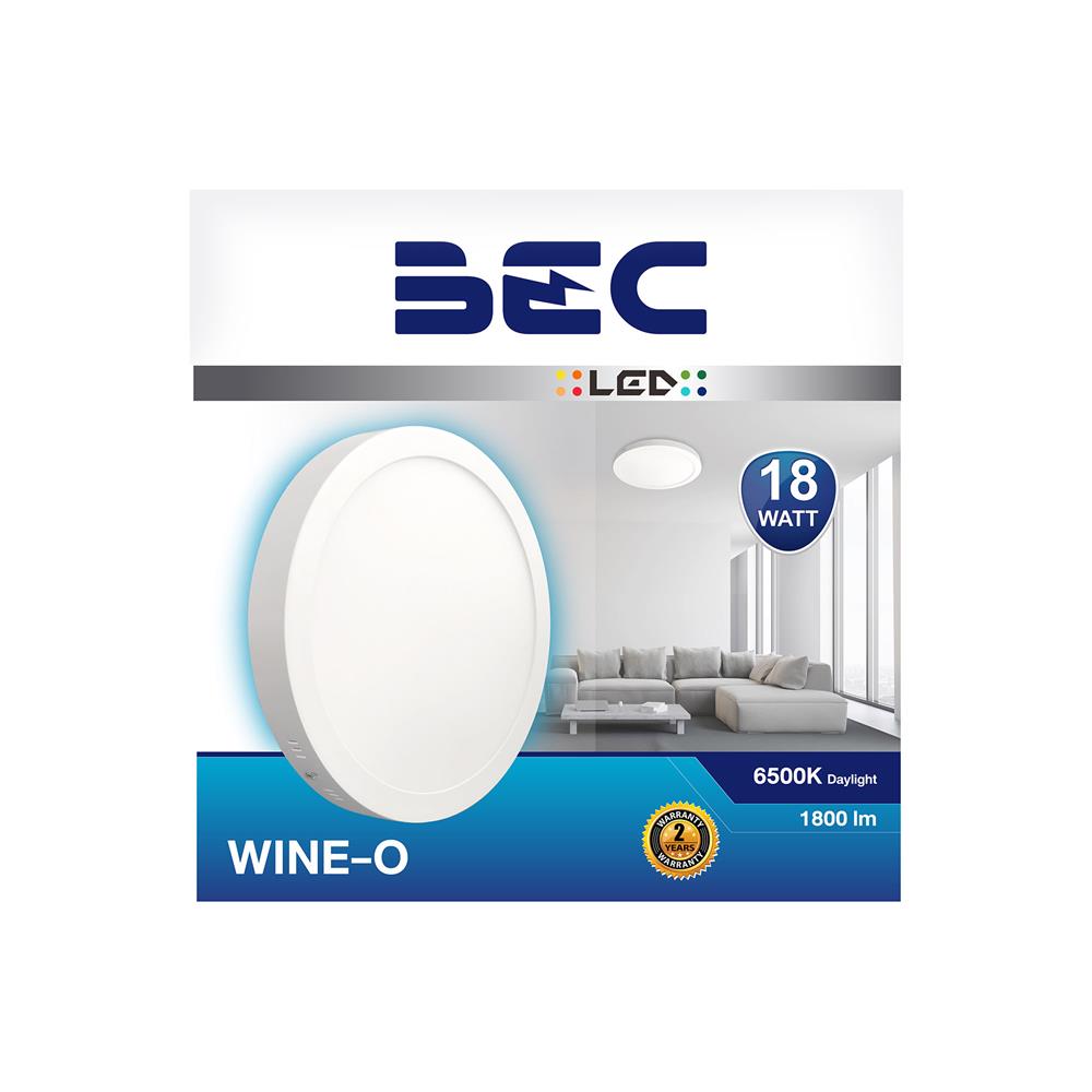 ดาวน์ไลท์ LED BEC WINE-O 8 นิ้ว 18 วัตต์ DAYLIGHT สีขาว