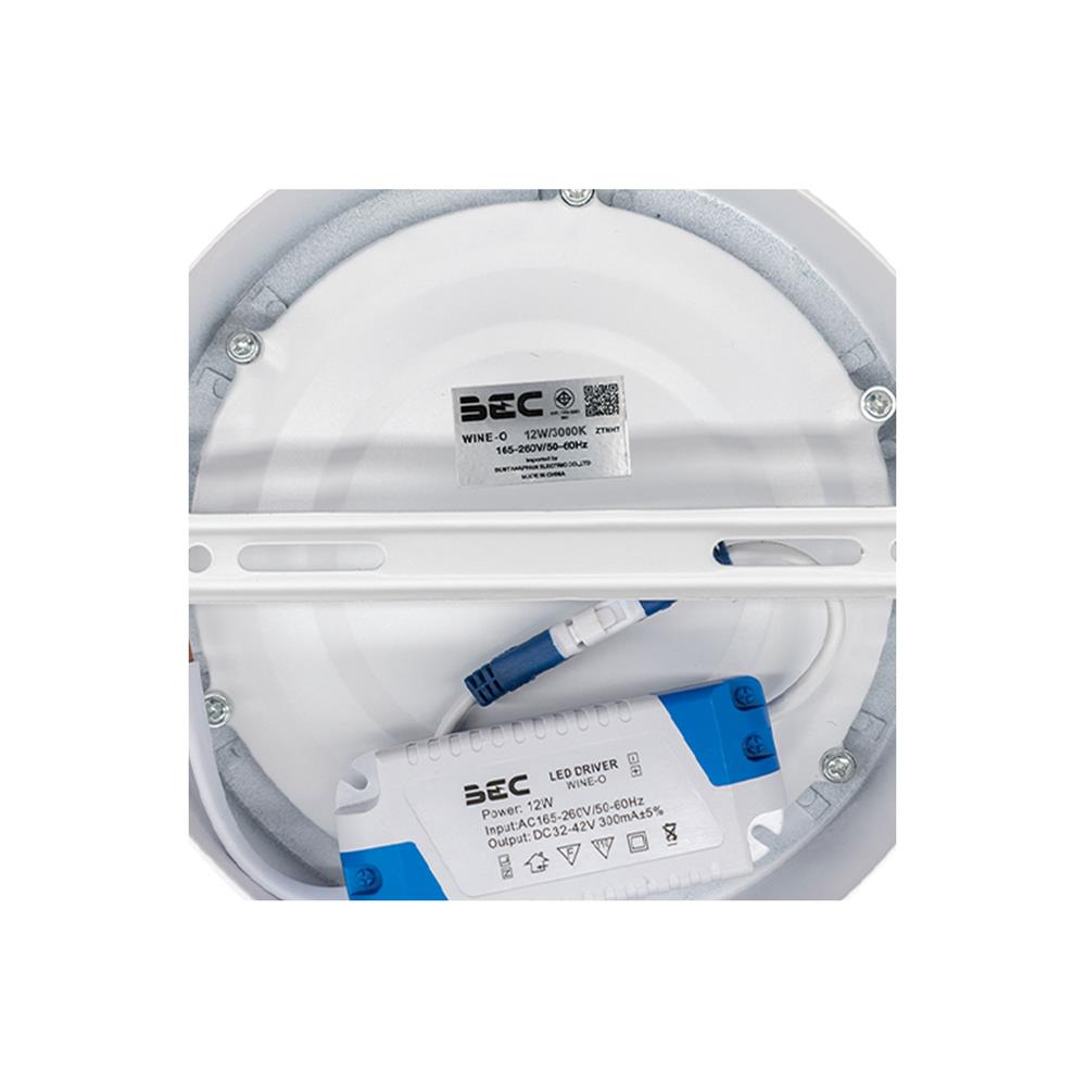 ดาวน์ไลท์ LED BEC WINE-O 6 นิ้ว 12 วัตต์ WARM WHITE สีขาว