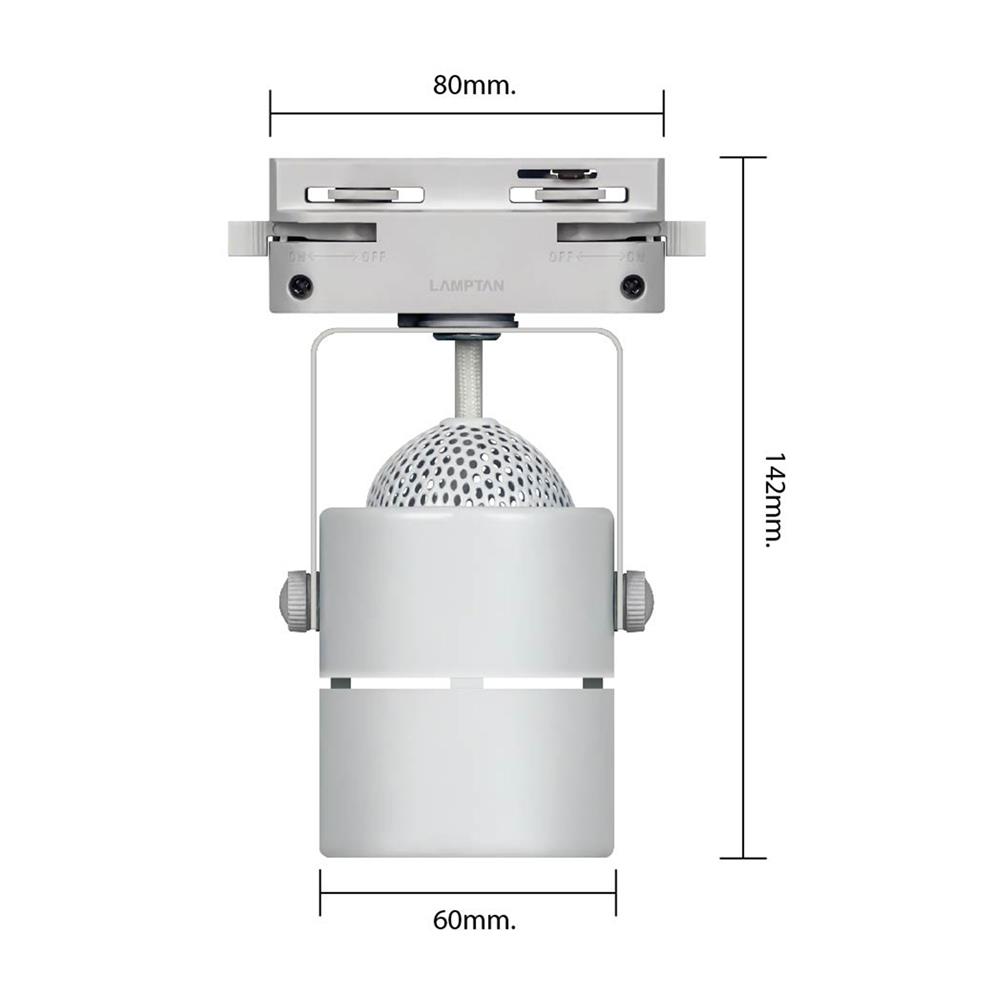 แทรคไลท์ ติดราง GU5.3 LAMPTAN CROP สีขาว